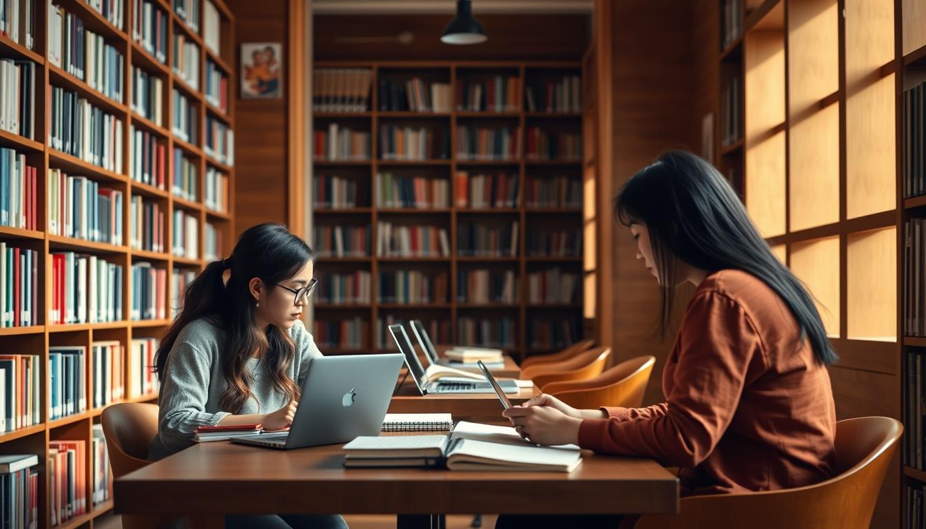Students working in research laboratory
